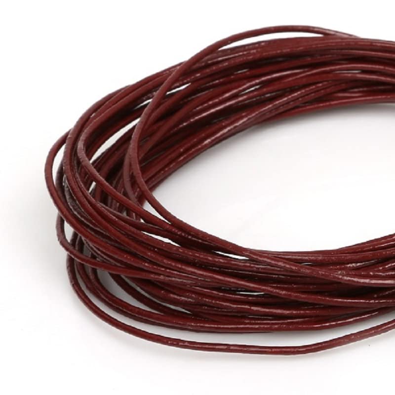5 Meter 1/1.5/2Mm Kleur Ronde Lederen Koord Draad Voor Armband Sieraden Maken Diy Cord String