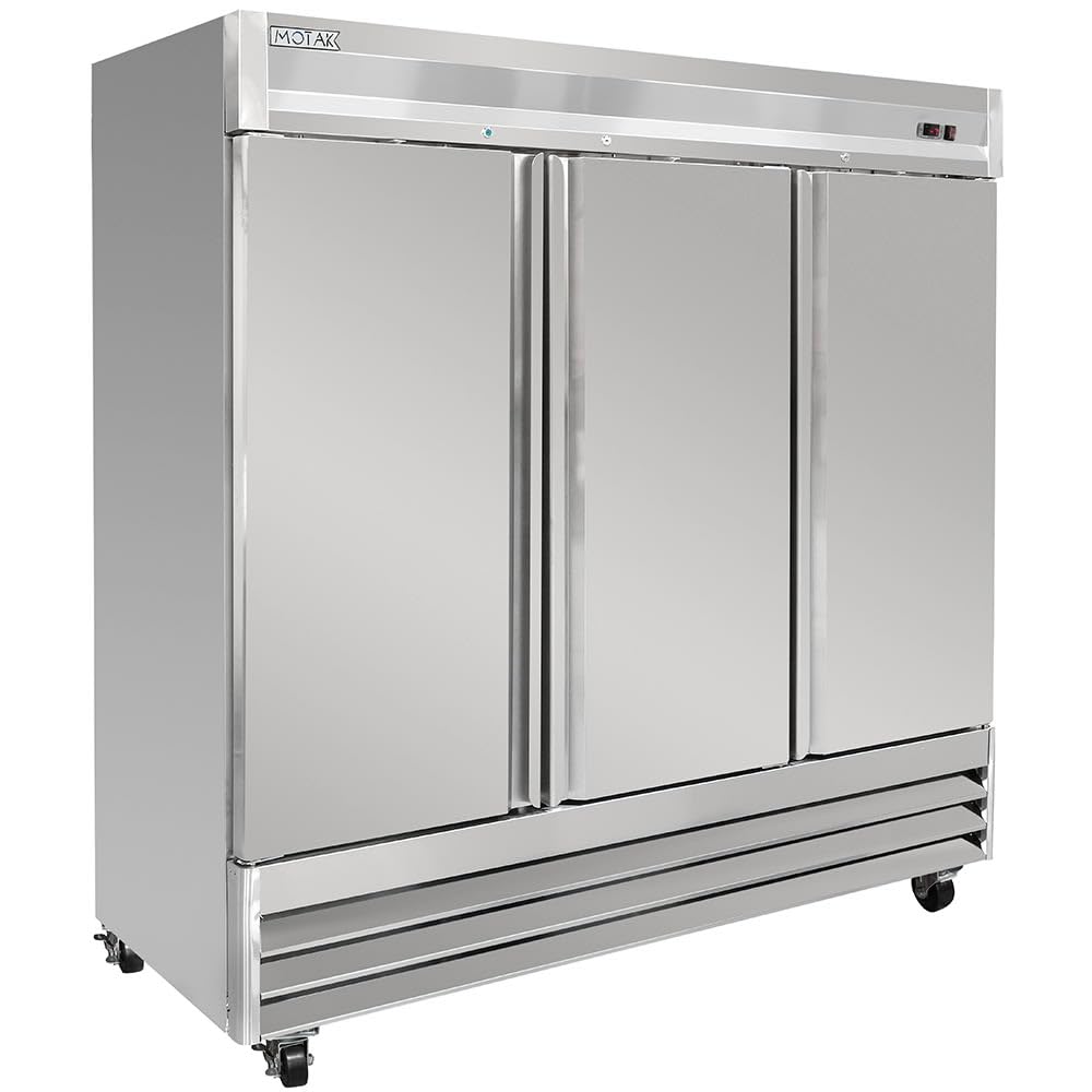 80 7/8" Three Section Reach In Freezer by MOTAK – 83.66x35.04x83.46, In Description, Check Images, Model MSD-3DF-BAL-X