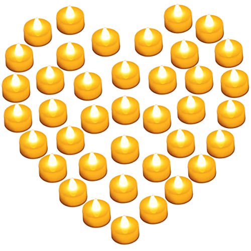 39 LED Kerzen, Diyife LED Flammenlose Tealights, Flackern Teelichter, elektrische Kerze Lichter Batterie Dekoration für Weihnachten, Weihnachtsbaum, Ostern, Hochzeit, Party [Batterien enthalten]
