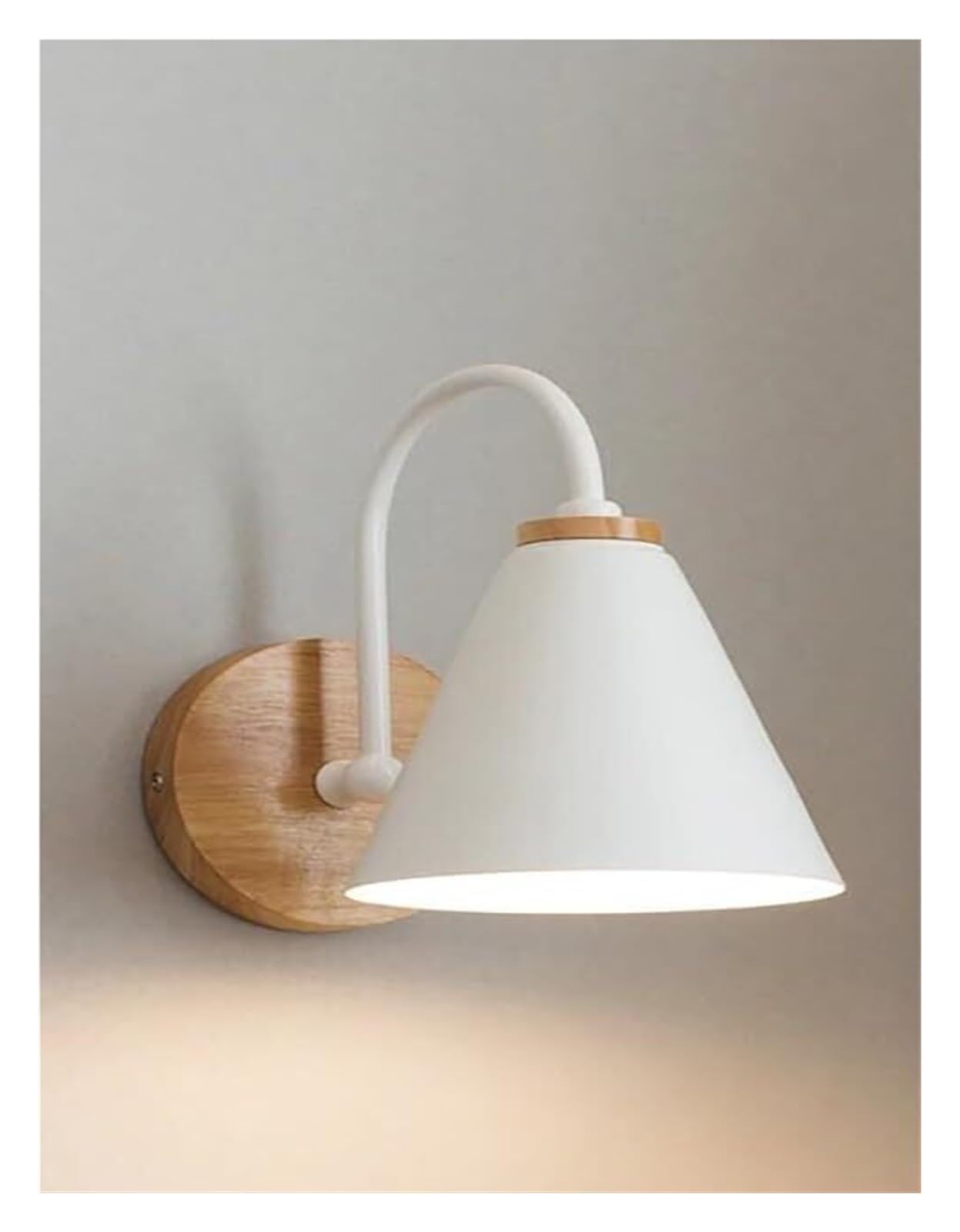 VDOQTLJT Farmhouse Wall Lamp Black Metal and Light Aisle Simple Indoor Sconce Background Lantern Lamps sconces(Bianco)