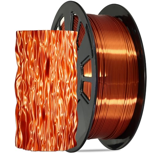 Image of Silk Metallic Shiny Copper 3D Printer Filament, 1.75mm PLA 3D Printing Material 1kg 2.2lbs /Spool,for FDM 3D Printer