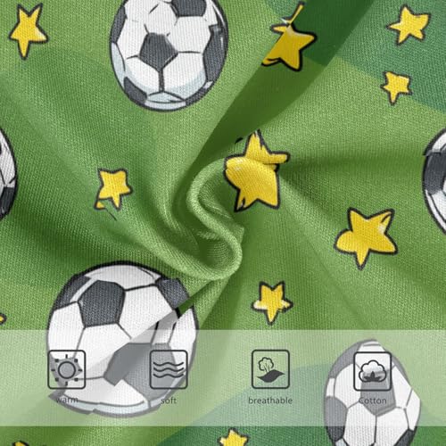 Wusikd Soccer Balls Girls' Underwear Cotton Stars Green Girls Briefs Soft Toddler Underwear 2T3