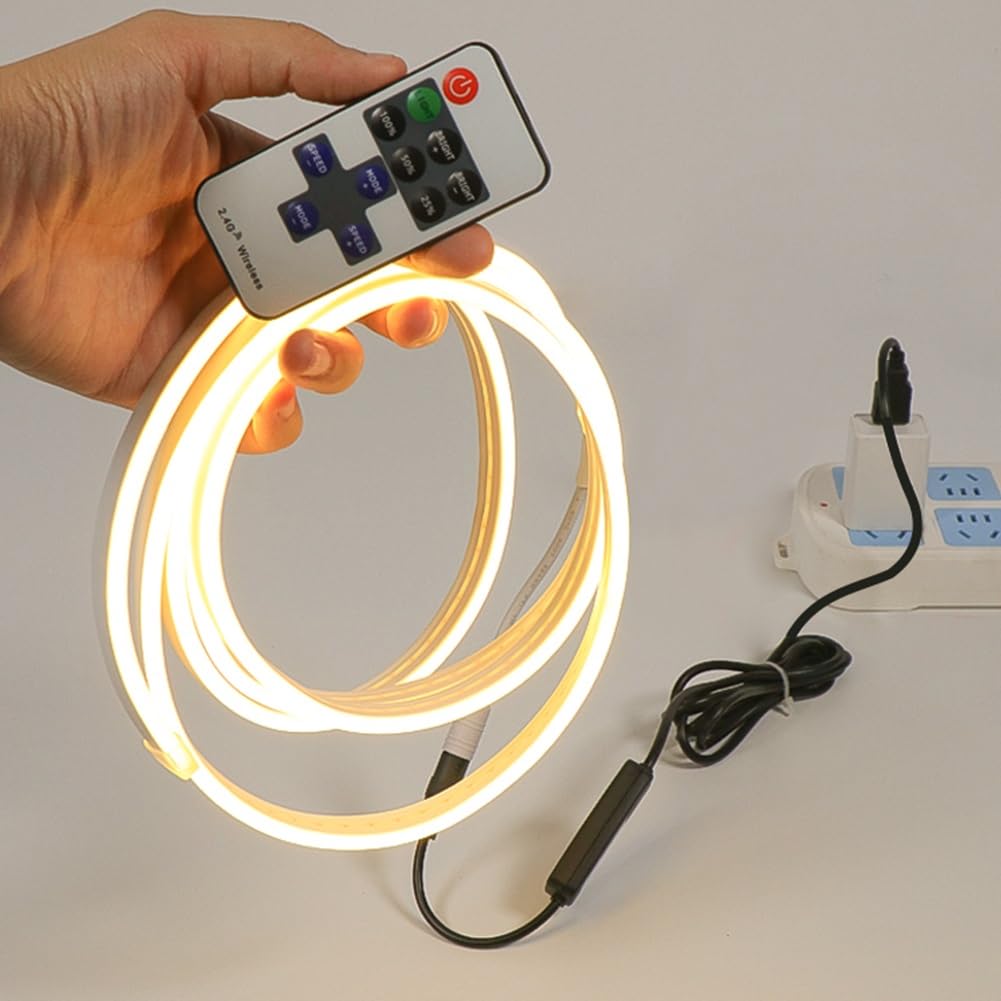 Bande Lumineuse Télécommandée, Bande Lumineuse De Gradation Et De Mélange De Couleurs Par Application De Téléphone Portable, Lumière Décorative De Meuble TV Autocollante Sans Fil USB(Yellow,3m)