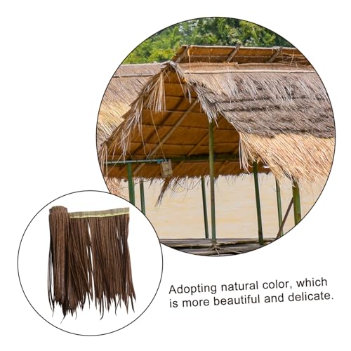 Toit de chaume synthétique pour aménagement extérieur et décoration de pergola en bois - 8
