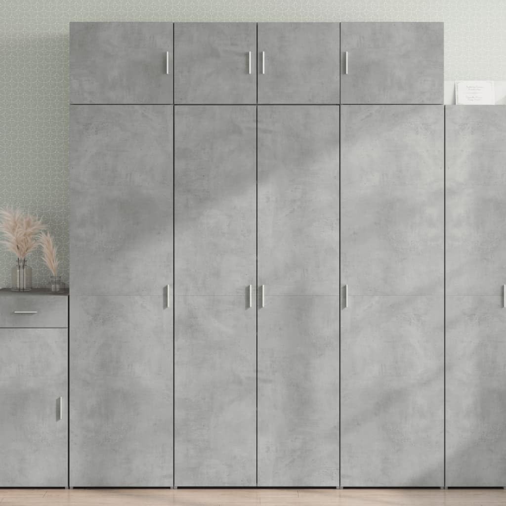 Armario de almacenamiento genérico, color gris, hormigón, 80 x 42,5 x 225