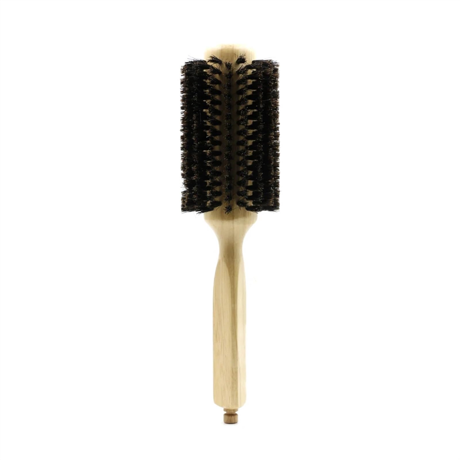 6 tamaños mango de madera cerdas de jabalí cepillo redondo cola extraíble profesional barbería salón peluquería cepillo de pelo peine redondo (Size : 45mm)