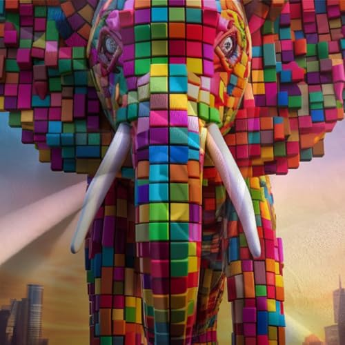 Housse de couette éléphants impression 3D parure de lit zippée en microfibre douce - 7