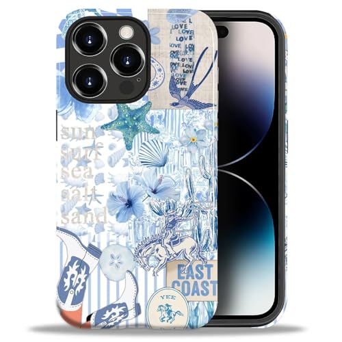Coque iPhone 14 Pro DAIZAG motif cowgirl de plage en silicone rigide antichoc