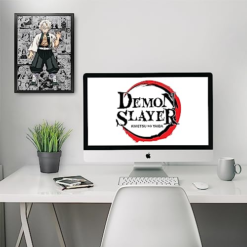 Image of MCSID RAZZ - Demon Slayer - Sanemi Shinazugawa - The Wind Hashira Design A4 Size Poster (With Frame) - Best Gift For Demon Slayer Fans /Best Artifacts To Your Home & Decor /For Anime Fandom