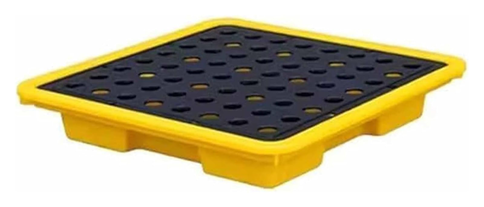 Générique Bac de rétention modulaire et emboîtable, 33,5 x 33,5 x 5,5 cm, Plateforme de Stockage de Produits Chimiques étanche, Grille Amovible pour Une Manipulation et Un Stockage sûrs des liquides
