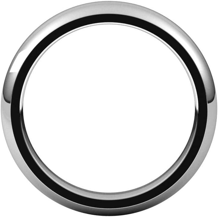 Sonia Jewels Solid 10k White Gold 4mm Comfort Fit Wedding Band Ring Classic Plain Traditional - Size 7.5 - Image 2