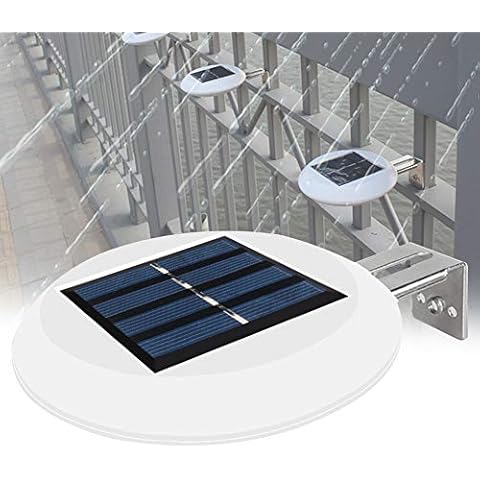 gshhd0 Solar Gutter Lights,Solar Fence Lights Outdoor,9 LED Outdoor Fence Light Waterproof Wall Lamps for Pathway Balcony Park Step Garden Patio Driveway Deck Stairs Cover