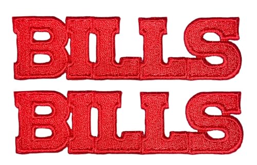 B-Sheep 2 PCS Red Word Patch Embroidered Iron On Patches for Decorate Craft Clothes