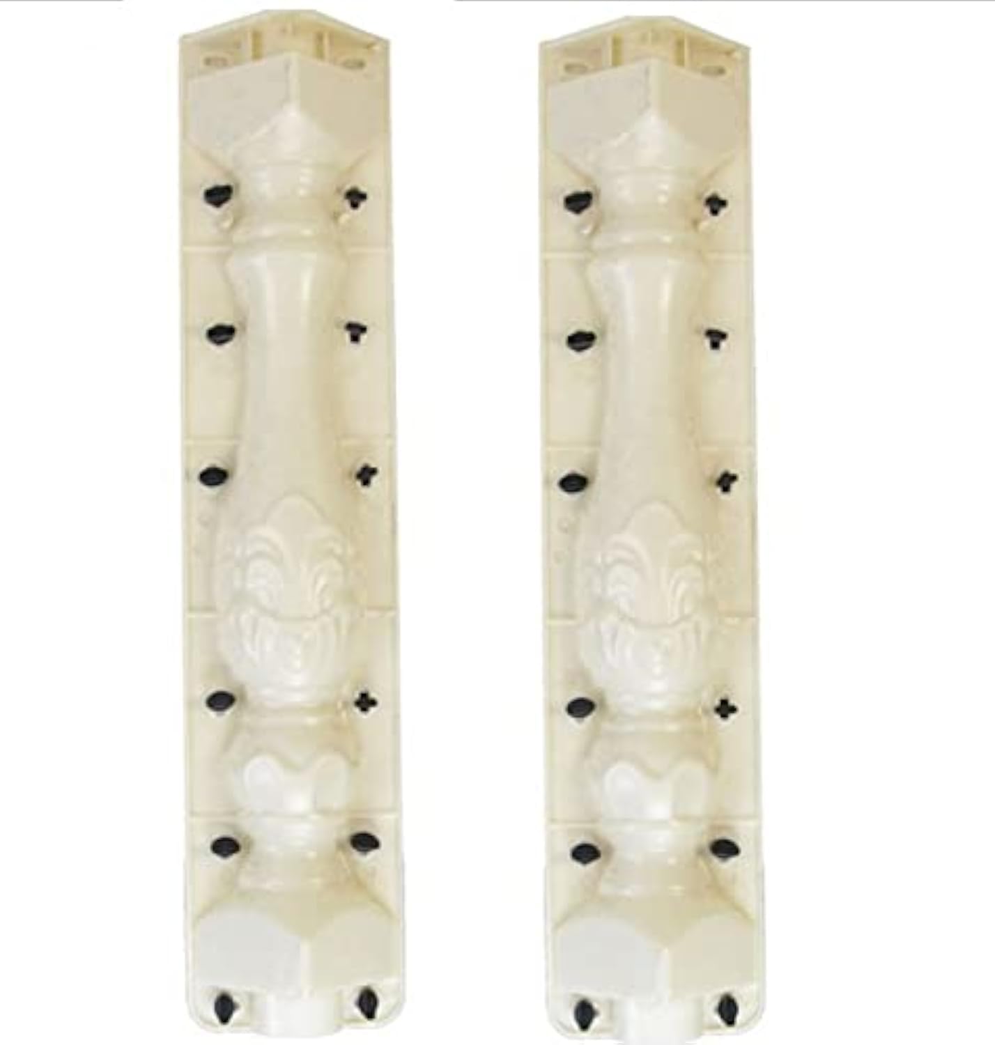 2 Pcs 27.6 inch Balustrades Molds Kucy Plastic Mould Garden DIY Casting Cement Plaster Concrete(Pattern 1)
