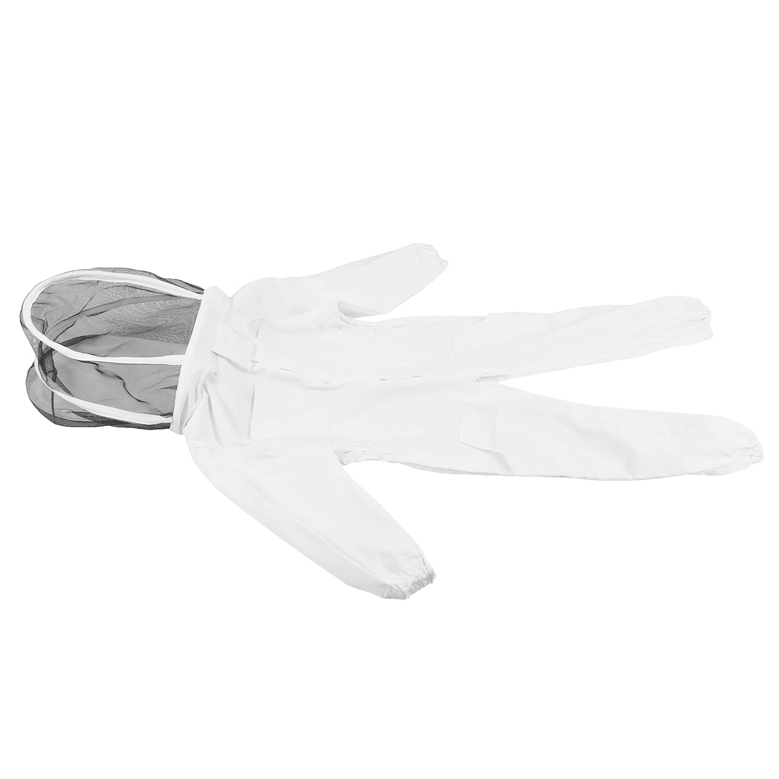 One‑Piece Bee Suit, Breathable and Ultra‑Thin Soft and Comfortable Double Zipper Beekeeping Suit Foldable for Being Bitten(White, M)-image-10
