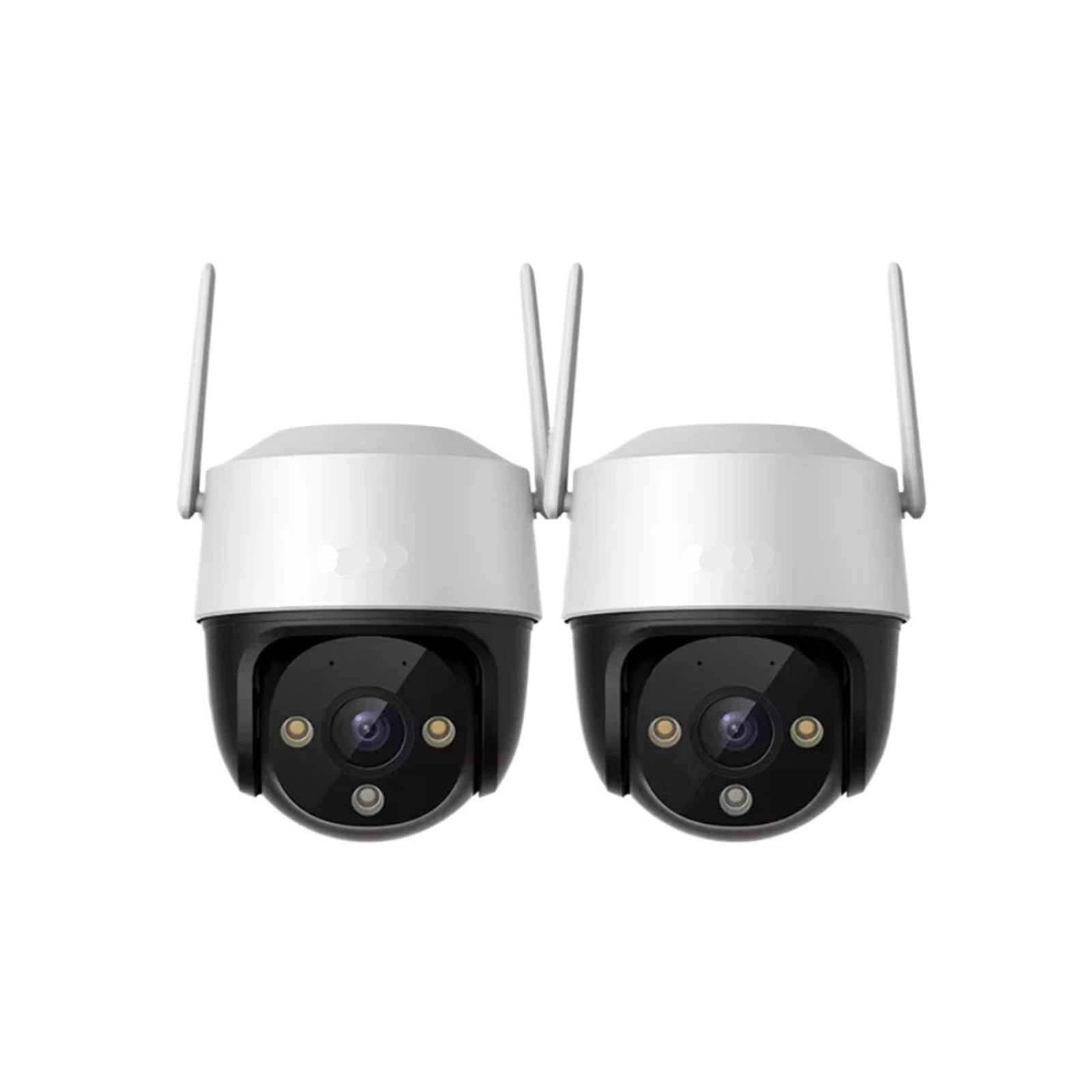 NCAEVGXRWJT 2Pcs 5MP WiFi Outdoor Security Camera, 360° Pan Tilt Auto Tracking, Color Night Vision IP66 Weatherproof Surveillance Cam(EU PLUG_2PCS CAMERA)