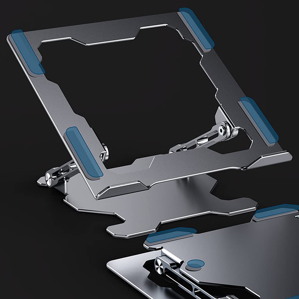Supporto per laptop in alluminio, supporto ergonomico regolabile per computer portatile inferiore a 17 pollici, altezza regolabile per computer portatile ergonomico