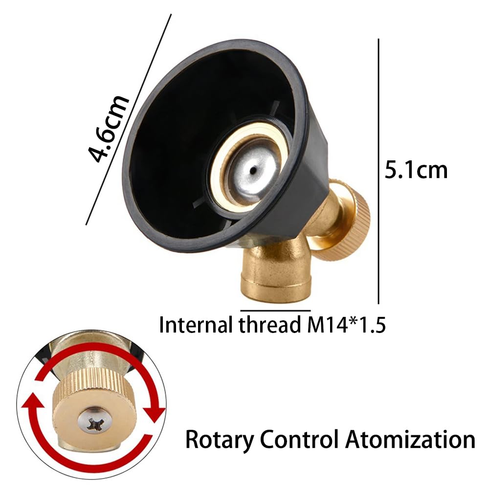 Hodaqe Water Spray Nozzle, Pressure Washer Nozzle, Heavy-Duty Brass With Windproof Cap, 2 Spray Modes Adjustable, Suitable For Agriculture, Garden, Grass Sprinkling, Car or Window Wash - 1pc - Image 2 thumbnail