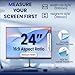Magnetic Monitor Privacy Screen for 24 Inch Flat Computer 16:9 Aspect Ratio, 24in Removable Anti Glare Filter, Blue Light Blocking Privacy Shield Eye Comfort, Hanging Anti Spy Desktop PC Protector