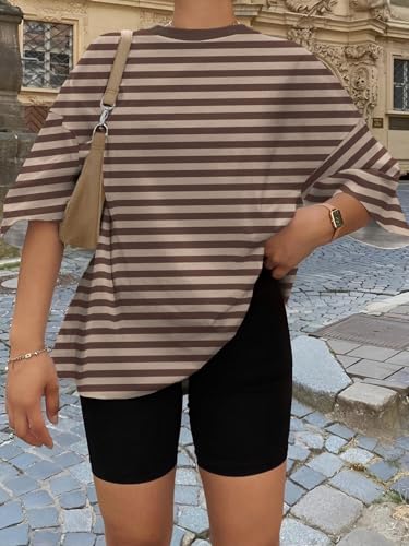 Image of Trendy Queen Womens Oversized T-Shirts Short Sleeves Workout Tops | Casual Summer Gym Tees Plus Size Fashion Clothes 2026