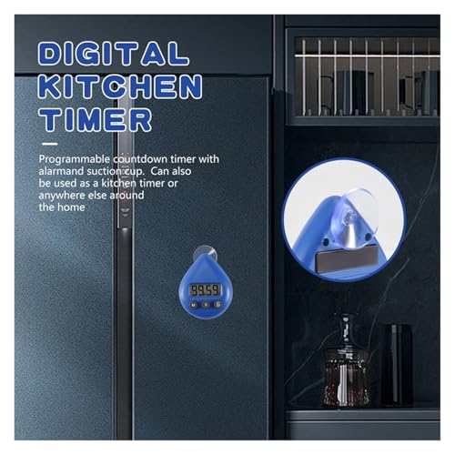 Reloj de baño impermeable con termómetro e higrómetro digital de pared 5