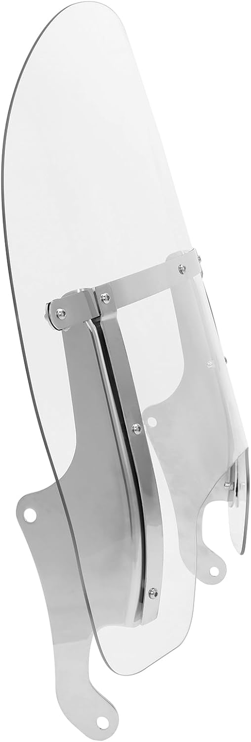 Green-L 19" Windshield & Bracket Kit Fit for Harley 2018-2025 Fat Boy FLFB FLFBS Gray Ghost FLSTFI 2025 Motorcycle Clear Windscreen Chrome Support Mount
