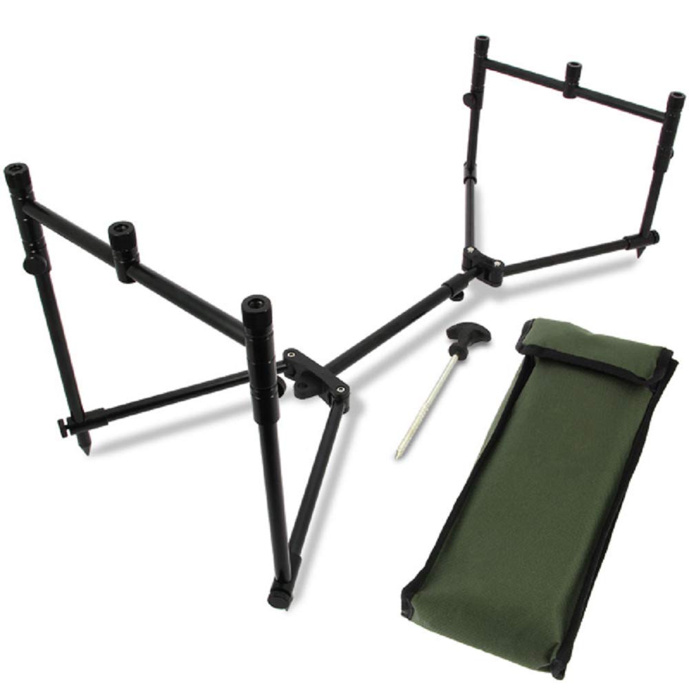 G8DS Set Rod Pod Rutenhalter + Tragetasche inklusive Absteckspitze + Biwak Absteckspitze