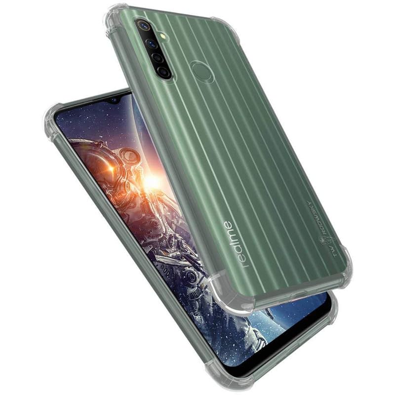 Image of Case Creation New Realme Narzo 20a Premium Imported Quality 0.3mm Crystal Clear Totu Silicone Transparent Flexible Soft Corner Protection with TPU Slim Back Case Color Cover for Oppo Realme Narzo 20a