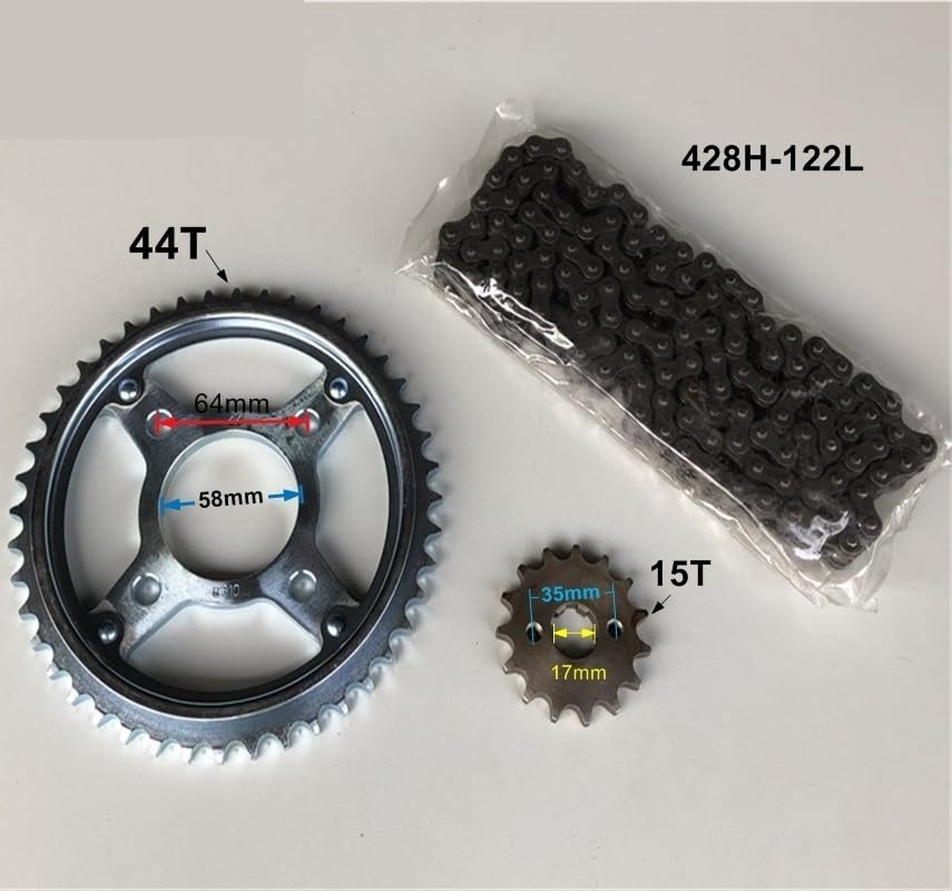 Chaîne moto 428H 122L pour rénover la transmission CBF125 - 2