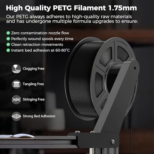 Image of IEMAI PETG Filament 1.75mm Bundle 4KG Black, 3D Printer Filament 30-300mm /s Printing Compatible with Bambu Lab, AMS, AMS Lite, Dimensional Accuracy + /- 0.02mm