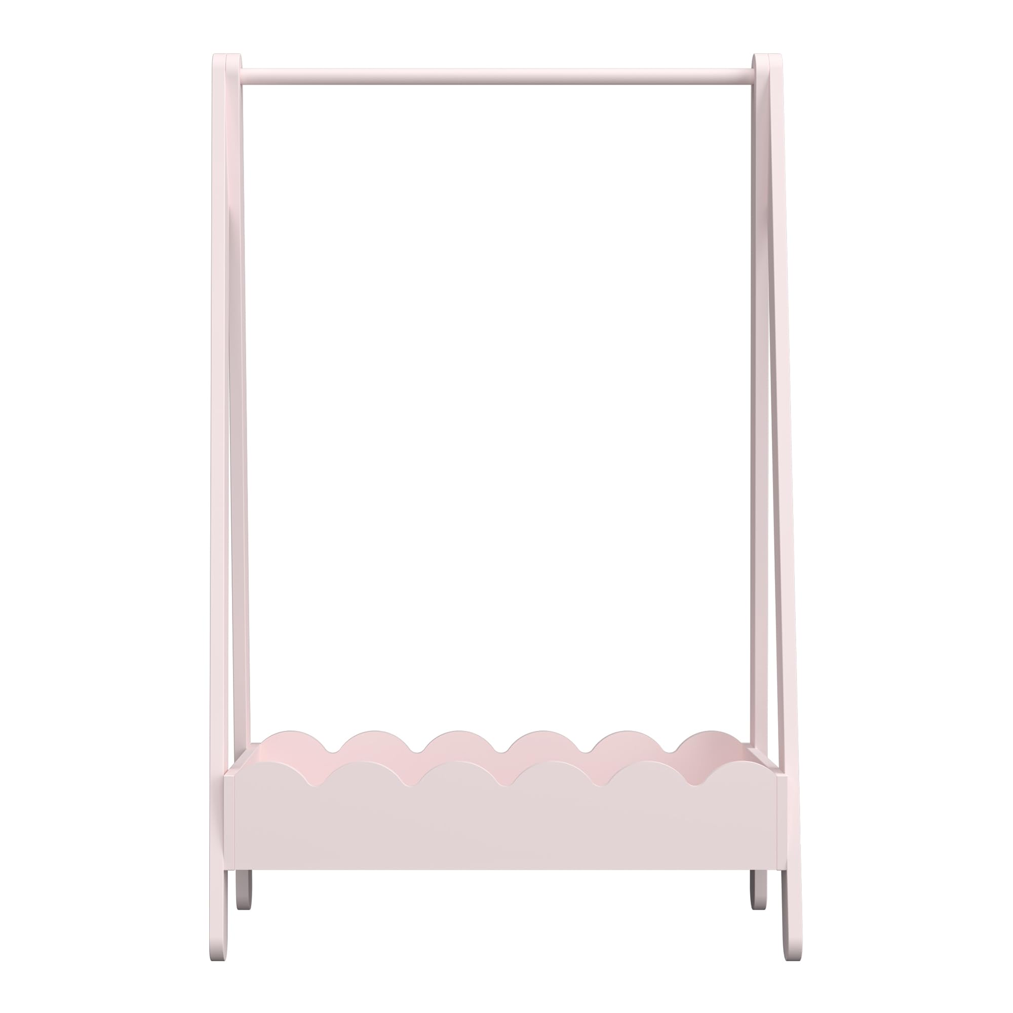 Vestnes Kindergarderobe stehend Kleiderständer für Kinder mit Fach und Kleiderstange 99 x 66 x 38 cm Cotton Candy