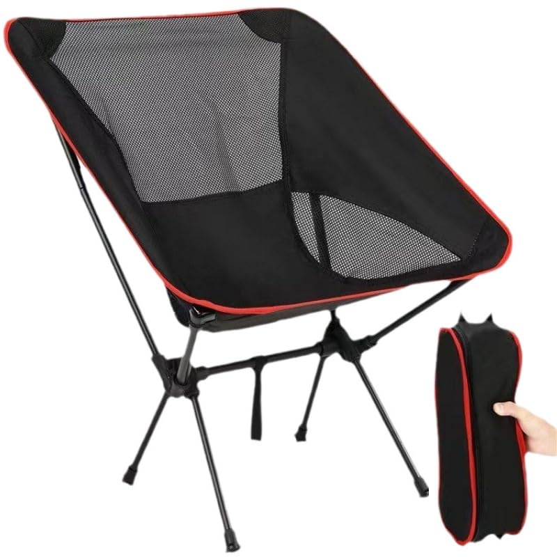 Ccarzzi Folding Camping Chair for Adults Lightweight Beach Garden Chair with Carry Bag, for Outdoor, Hiking, Fishing, BBQ