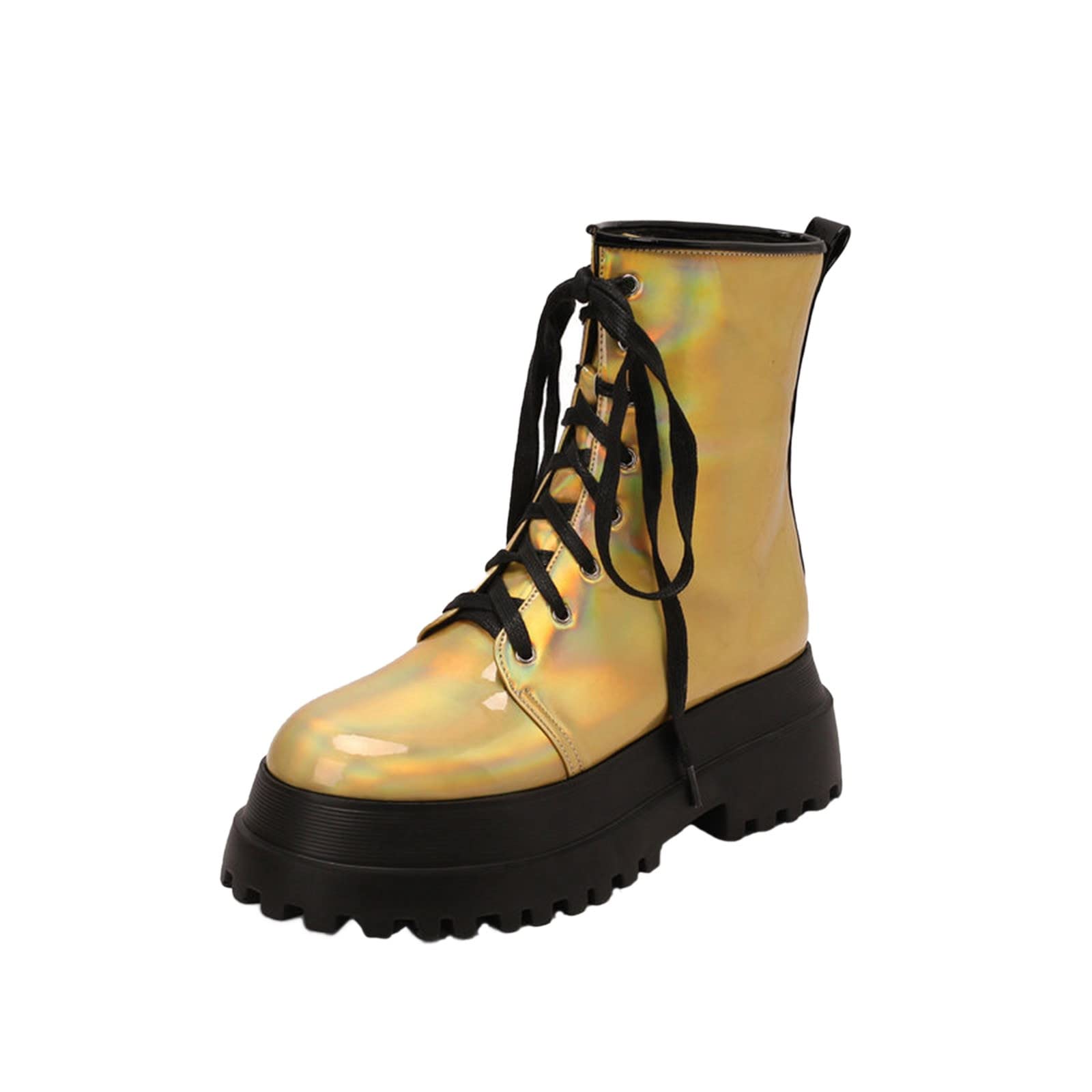 Stivali Gomma Bambina Casual Pelle Antiscivolo per E Lacci sotto con Motivo Stampato Stivali da Pioggia Wellington Donna Stivaletti da Laterale E Lacci Leggero Antiscivolo Scarpe