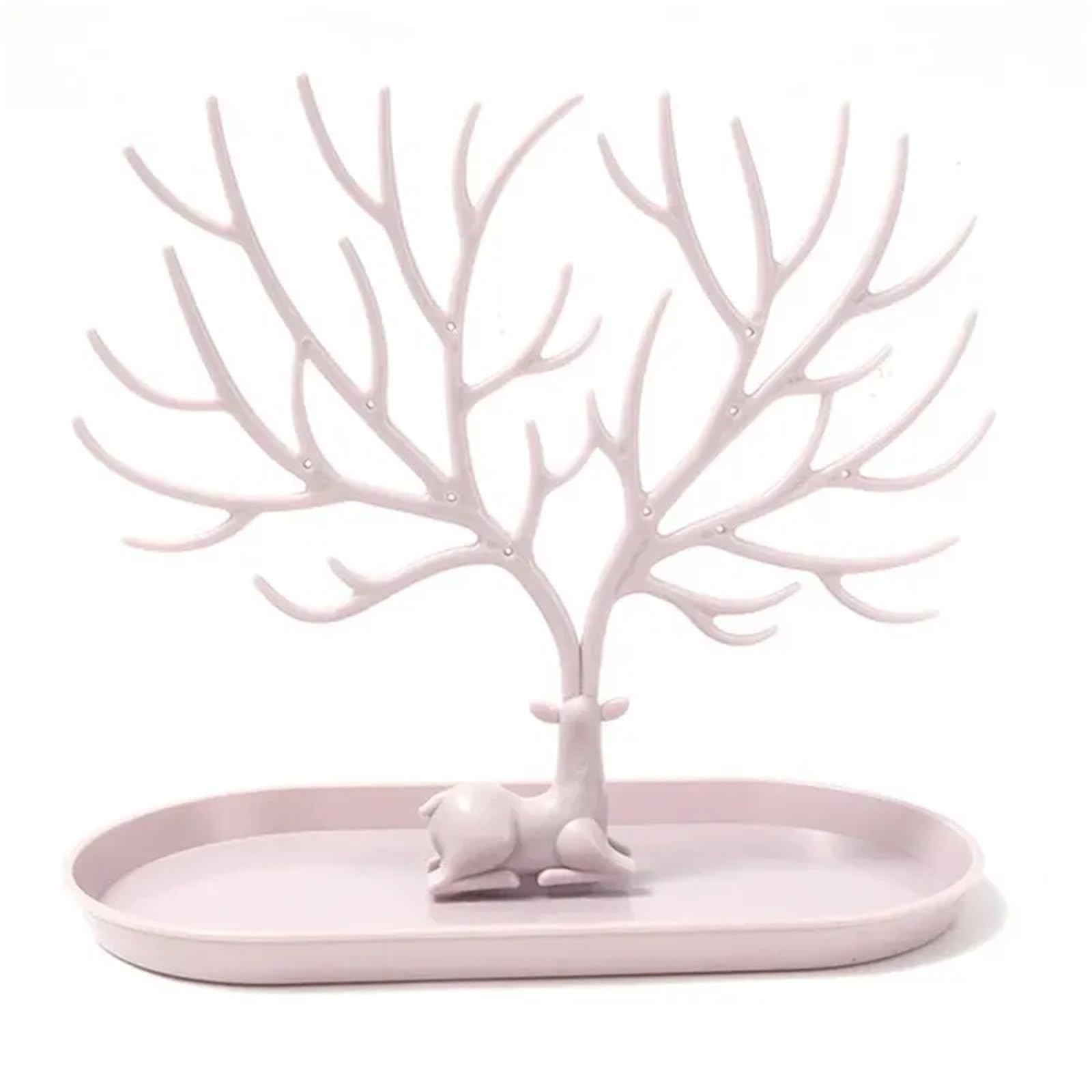 Zymjzbetic Jewellery Tree Creative Fawn Pendant Jewelry Bracelet Necklace Earrings Studs Desktop Storage Rack(Color 2)