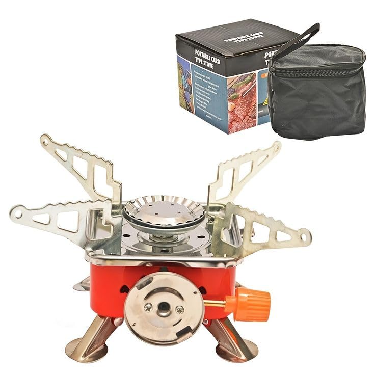 Camping Stainless Steel Gas Stove Ultra Light Folding Furnace Outdoor Metal Camping Gas Stove Picnic Cooking Gas Burners Folding Stove With Storage Bag (B0CW9X6B83) Amazon Price History, Amazon Price Tracker