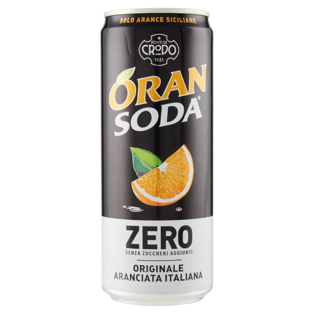 Italian Gourmet Testset bibite Zero Arancia Limone Softdrink Mix 48 x 33cl | Spritzig ohne Zuckerzusatz, gusto agrumi, lattine pratiche da servire, Gesamtnettogewicht 15,84 L + Kostenlos Polpa 400g