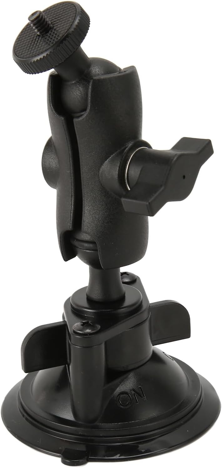 Suction Cup Car Mount, 1/4" Thread Car Camera Mount 360 Degree Rotation Car Windshield Dashcam Suction Cup Mount for Insta 360 Quick Installation