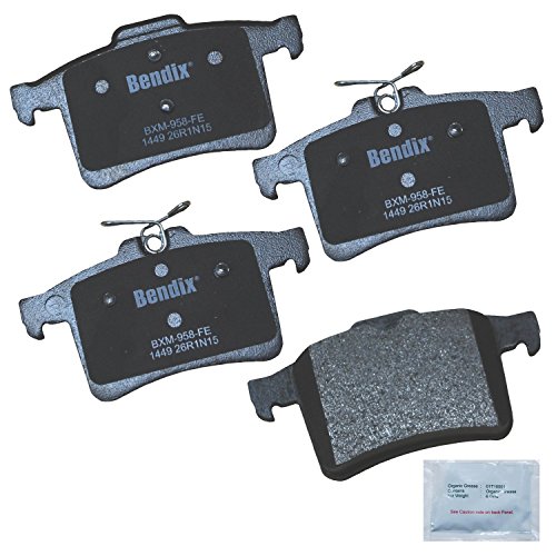 Image of Bendix Priority1 CFM1449 Semi-Metallic Rear Brake Pads for Jaguar XF 2015-2010, XFR 2015-2010, XFR-S 2015-2013, XJ 2014-2011, XJR 2017-2014, XKR 2013-2010, XKR-S 2013-2012
