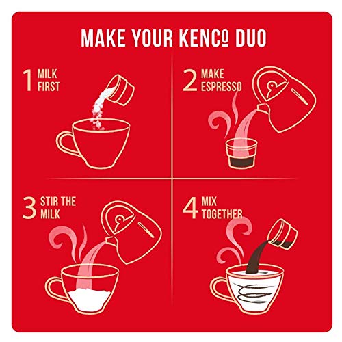 Kenco Duo Cappuccino Unsweetened Instant Coffee (Pack of 4, Total 24