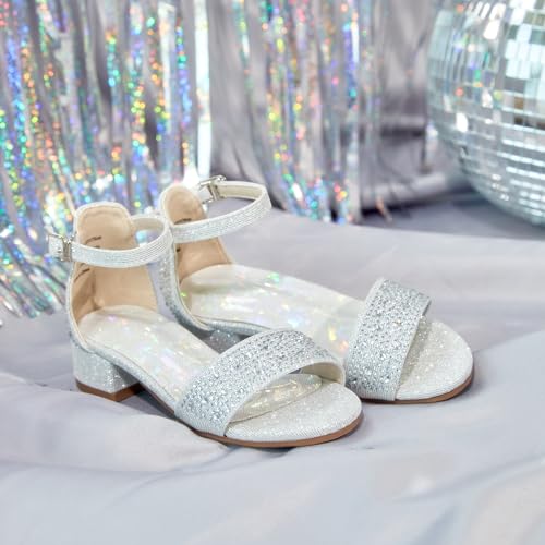 GINFIVE Girls Toddler Sandals - Gold Wedge Sandals - Size 5-124