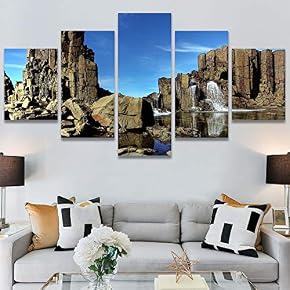 SIGNWIN 5 Panel Canvas Wall Art Modern Art...