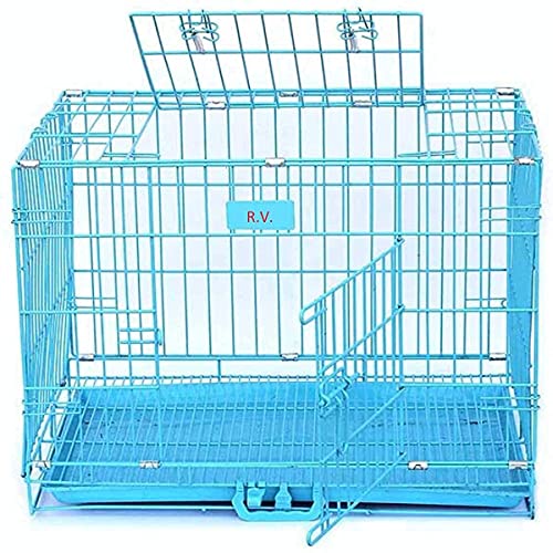 RvPaws Dog Cage Double Door Heavy Duty Folding Metal for Large Size Dogs and Adults 36 Inch (Blue) (B09JGMCSSV) Amazon Price History, Amazon Price Tracker