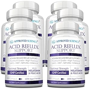 Approved Science® Acid Reflux Support – with Melatonin, Marshmallow Root, L-Taurine – 360Capsules – Vegan