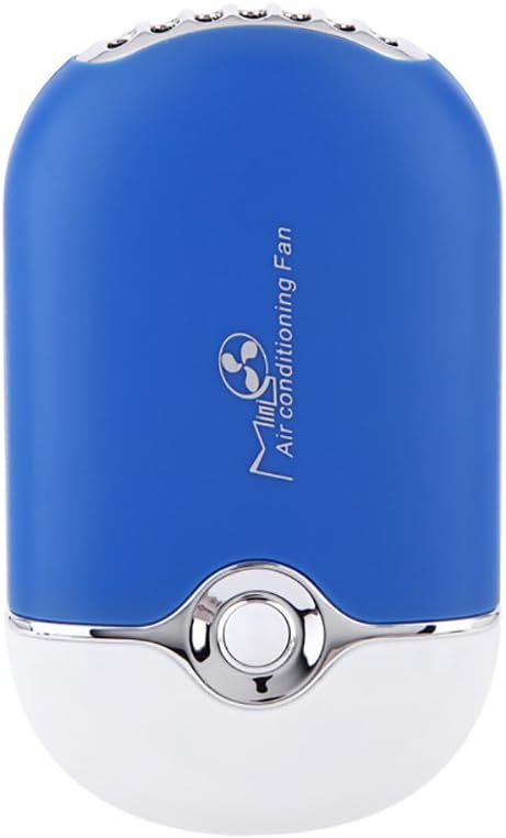 ThreeH Ventilador Recargable del Aire Acondicionado de la batería de Litio del Ventilador del Mini Aire F015,Blue