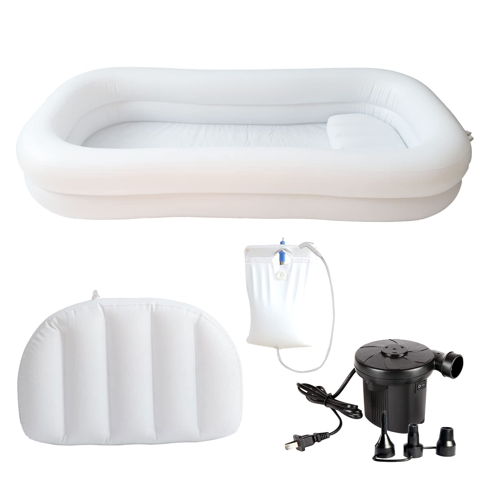 Medical Inflatable Bathtub Portable Bed for Geriatric Elderly Disabled Bedridden Patients Handicapped Air Pump Adult PVC Bathtub with