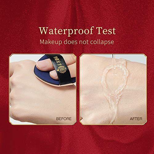 zeesea [Palace Identity Air Cushion BB Cream Moisturizing Foundation Waterproof Concealer Long Lasting Brighten Makeup Natural Cover (C01#Pottery White)