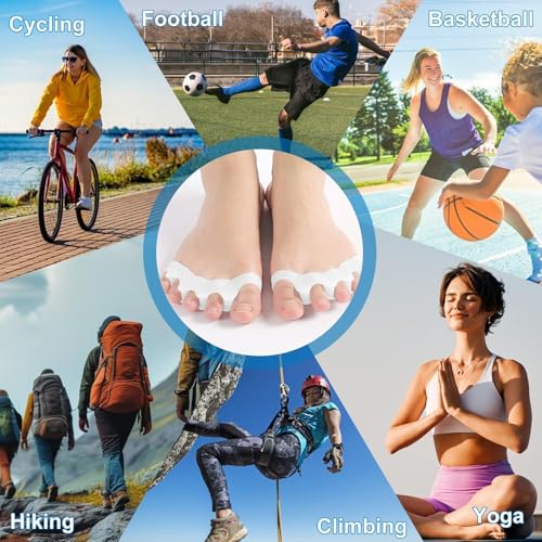 Image of Toe Stretcher Bands for Bunions, Bunion Corrector Bands for Women and Men with Big Yoga Toe, 5 Set of Foot Toe Stretcher Resistance Bands for Bunion Relief