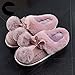 YTdoo Les Femmes Mousse viscoélastique Coton Doux avec des Boules de Poils en Peluche/Anti-Skid Sole Chaussons Chaussures Maison,C,EU34/35