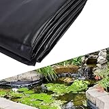 Pealihuy Kleine Teich-HDPE-Matte, schwarz, Koi-Teichfolie for Fischteiche, Wasserfälle, Gartenbrunnen(3x10m)