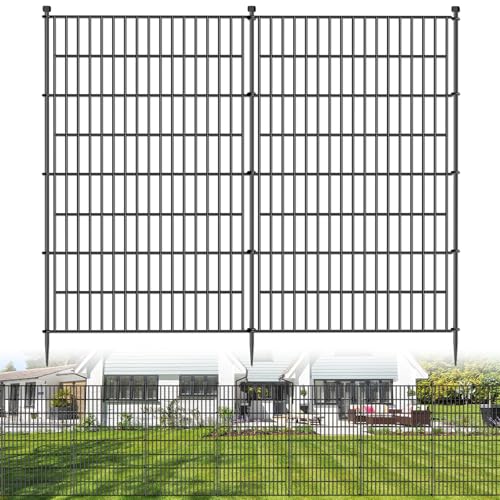 10 Panels No Dig Decorative Outdoor Garden Fence for Yard,